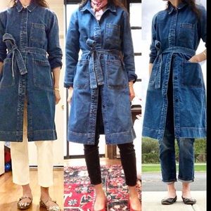 JCrew denim trench, NWOT, s